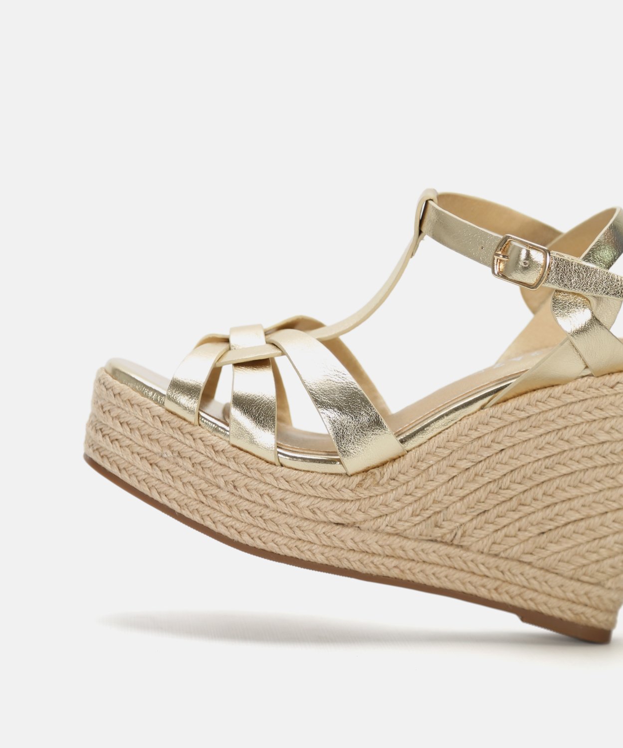 Sand&aacute;lia salto cunha tira em T